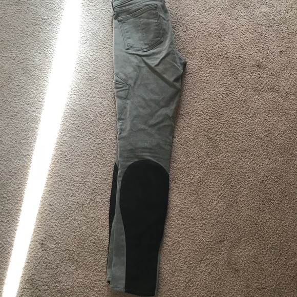 Rag & Bone grey wash skinny jeans w/ suede accent - Picture 3 of 6